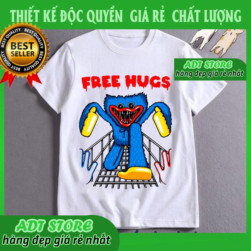 Áo Thun Trẻ Em Tay Ngắn In Poppy Playtime Huggy Wuggy áo trắng mẫu mới siêu HOT