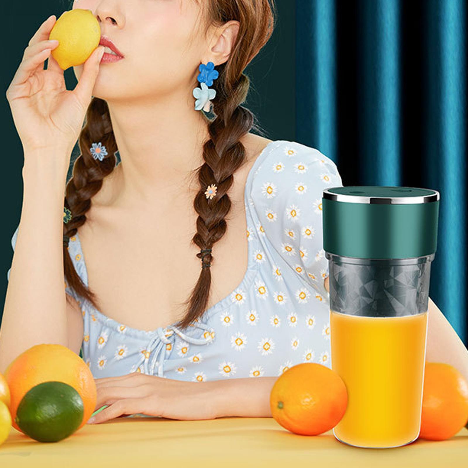 Portable Blender Jucie Fruit Blender Breakfast Drinkware Cup for Travel Pink