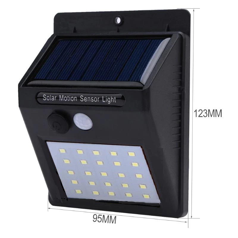 Đèn cảm biến hồng ngoại năng lượng mặt trời 20 led V3