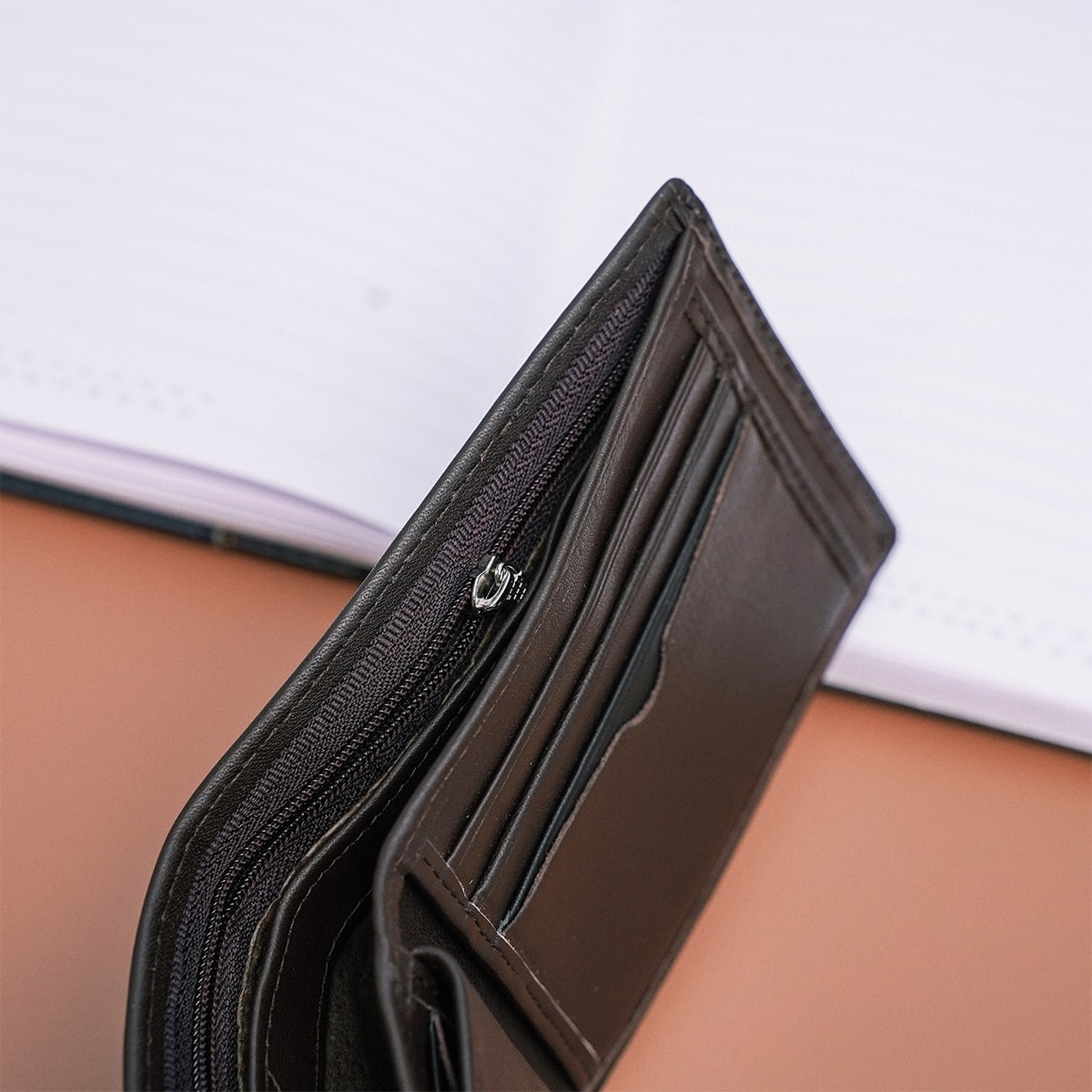 Bóp ví nam da bò thật 4U cao cấp dáng ngang, nhiều ngăn đựng tiền và thẻ FA162