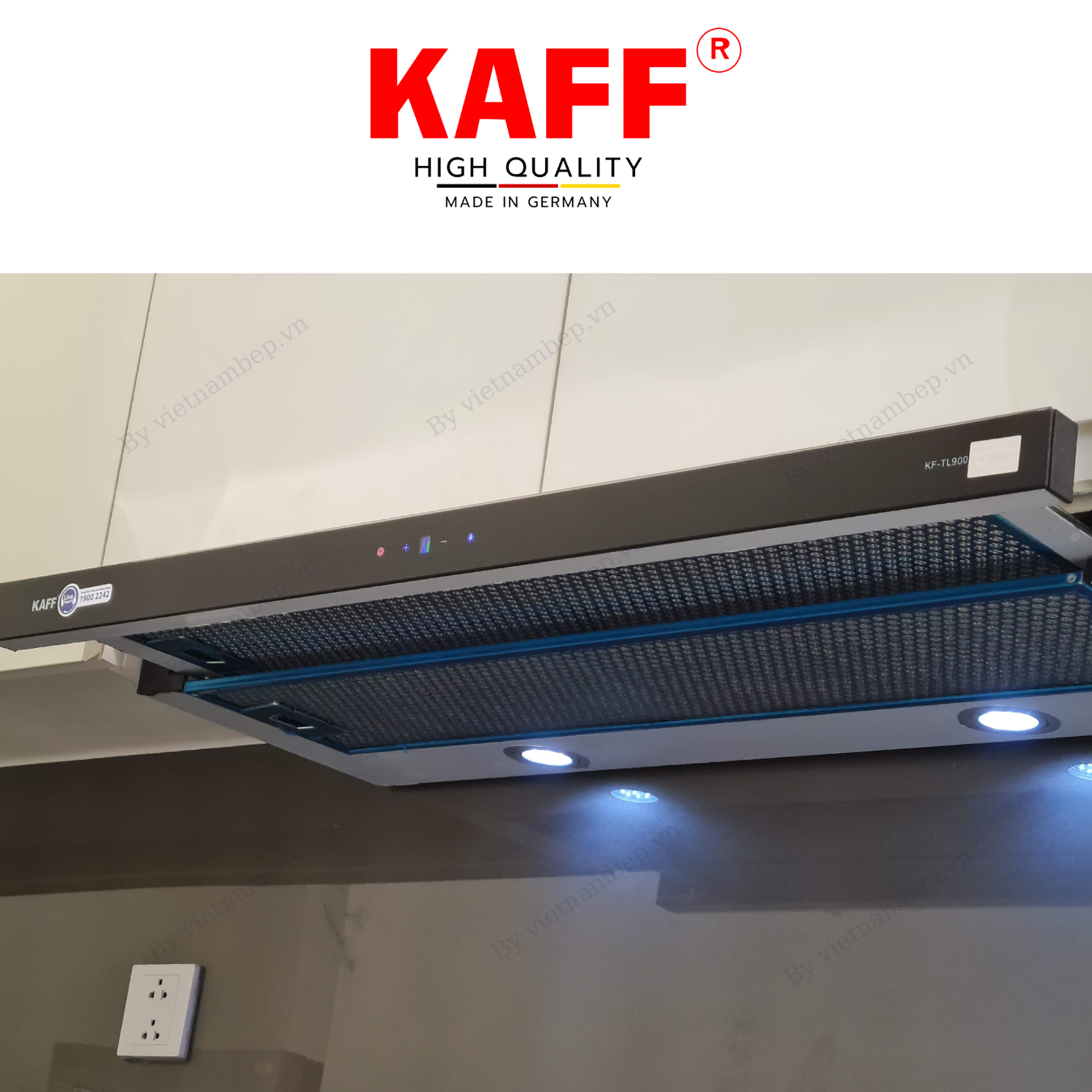 Máy hút mùi âm tủ inox phối kính cảm ứng 600mm KAFF KF-TL600 - Hàng Chính Hãng