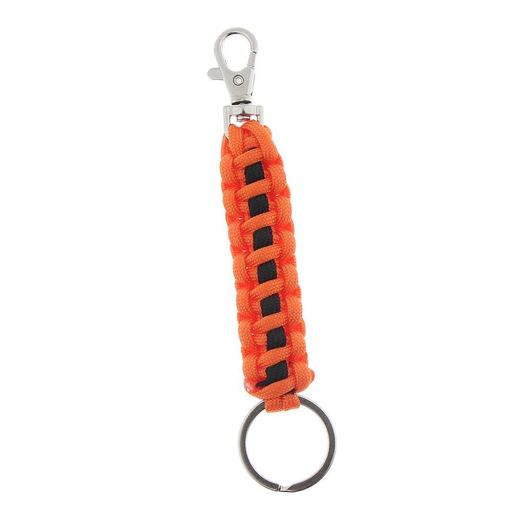 2-4pack Outdoor Emergency Kit Paracord Key Chain Ring Rope Parachute Cord