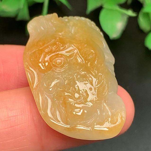 Mặt Phật thiện ác Ngọc phỉ thúy tự nhiên Jadeite A