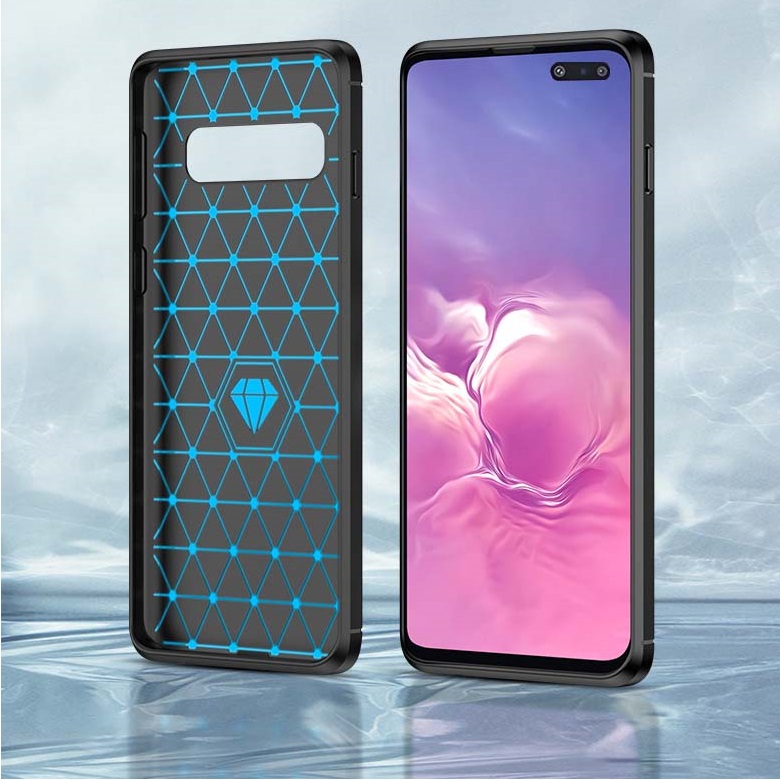 Ốp lưng chống sốc dành cho SamSung Galaxy 10 5G vân sợi Carbon