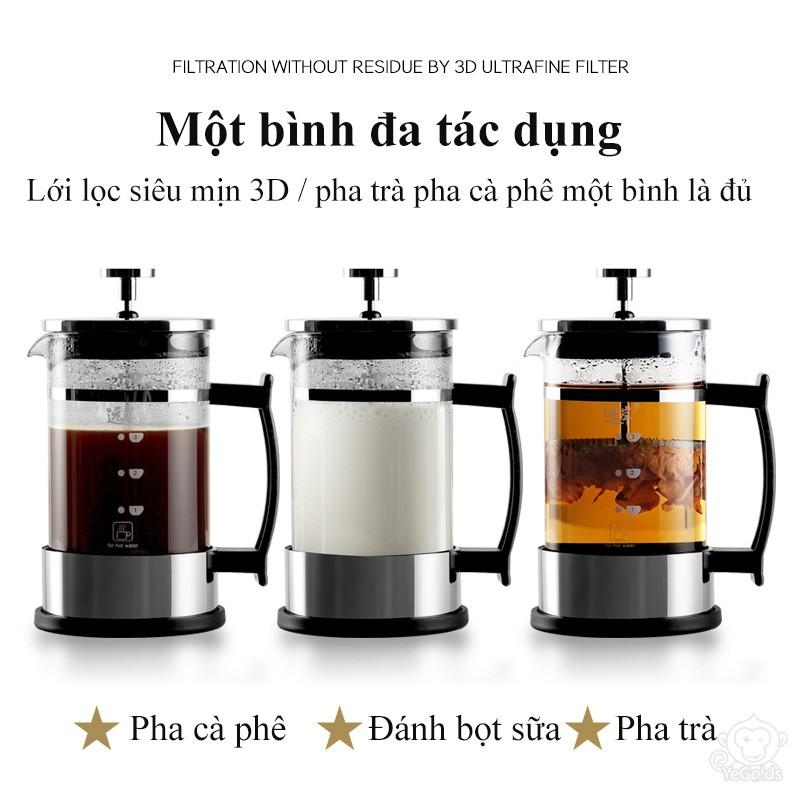 Bình ép kiểu Pháp 600ml pha cà phê , pha trà