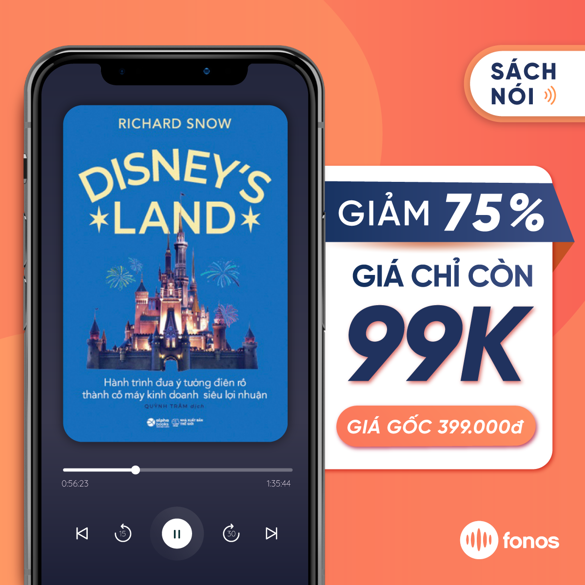 Sách nói: Disney's Land - Hành Trình Đưa Ý Tưởng Điên Rồ Thành Cỗ Máy Kinh Doanh Siêu Lợi Nhuận