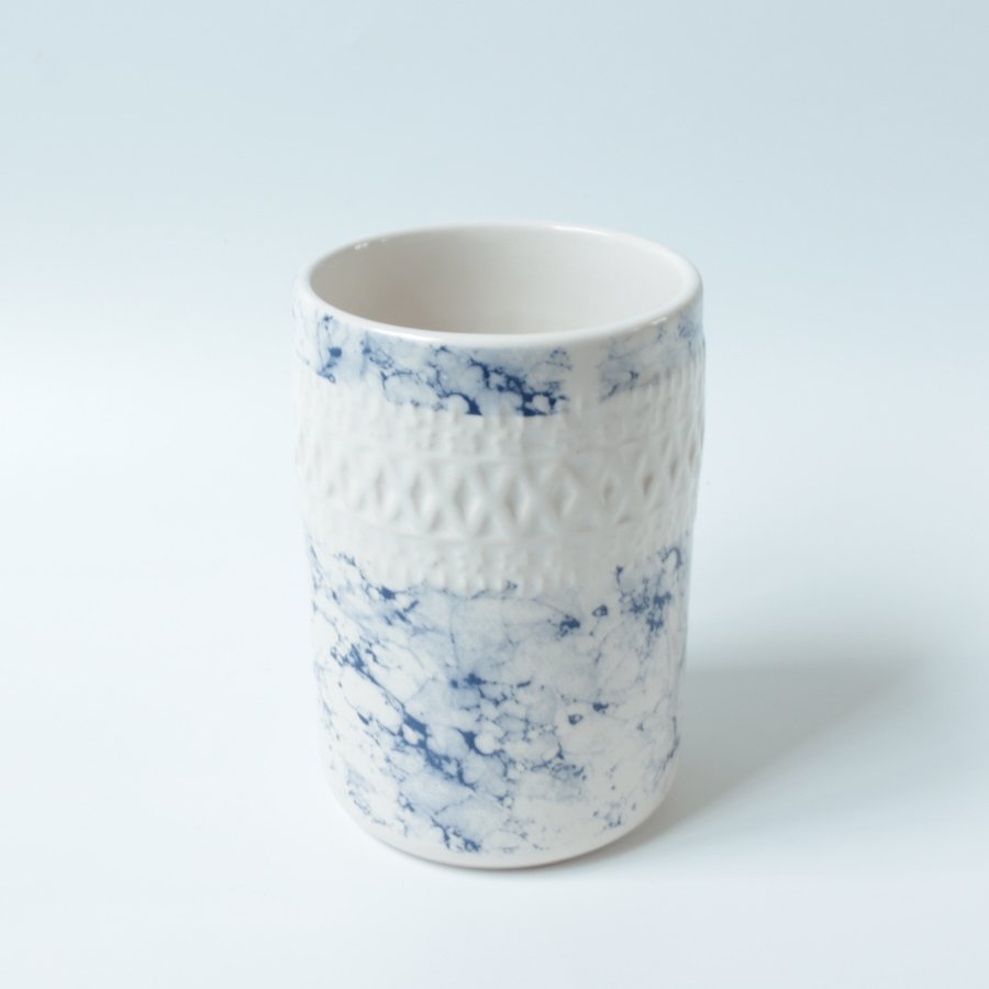 Ly / cốc vân đá men lam marble - Marble ceramic mug