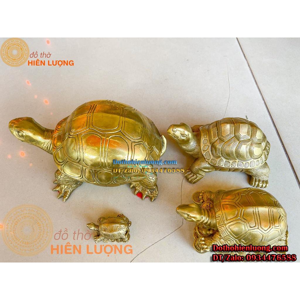 Tượng Kim Quy Màu Vàng Bằng Đồng Nguyên Chất Các Cỡ