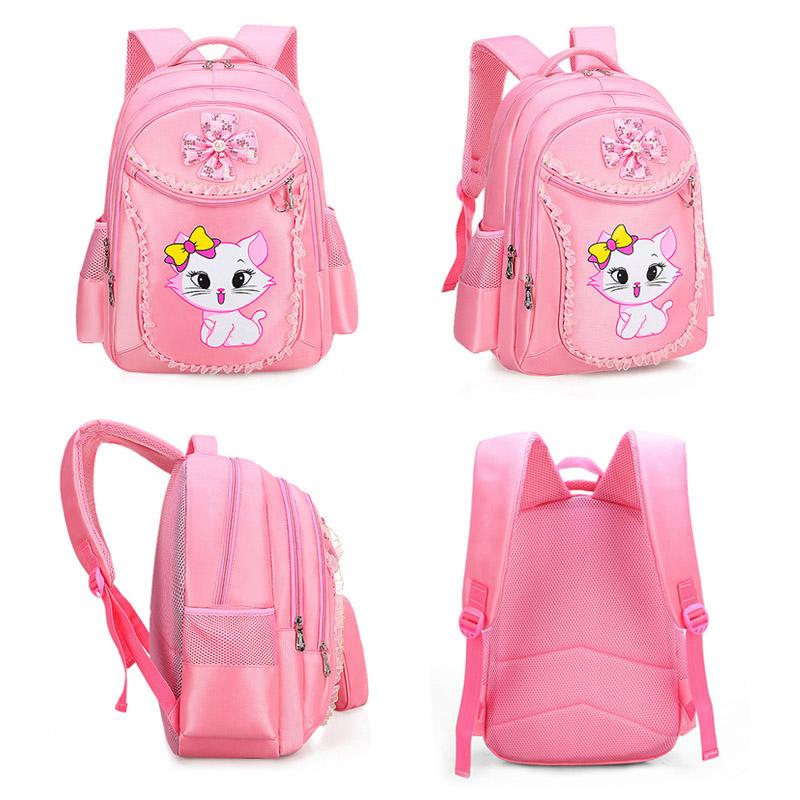 Mèo Con Hoạt Hình Học Túi Cho Bé Gái Công Chúa Trường Ba Lô Trẻ Em Vào Du Lịch Mochila Infantil Nylon Trẻ Em Schoolbag