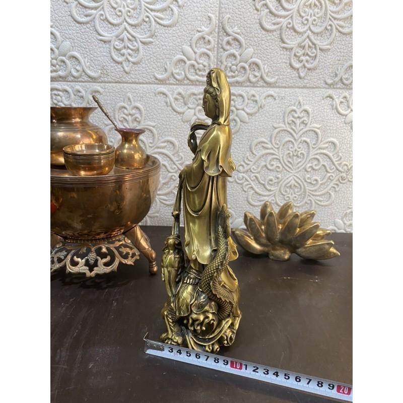 Tượng đồng quan âm đứng rồng