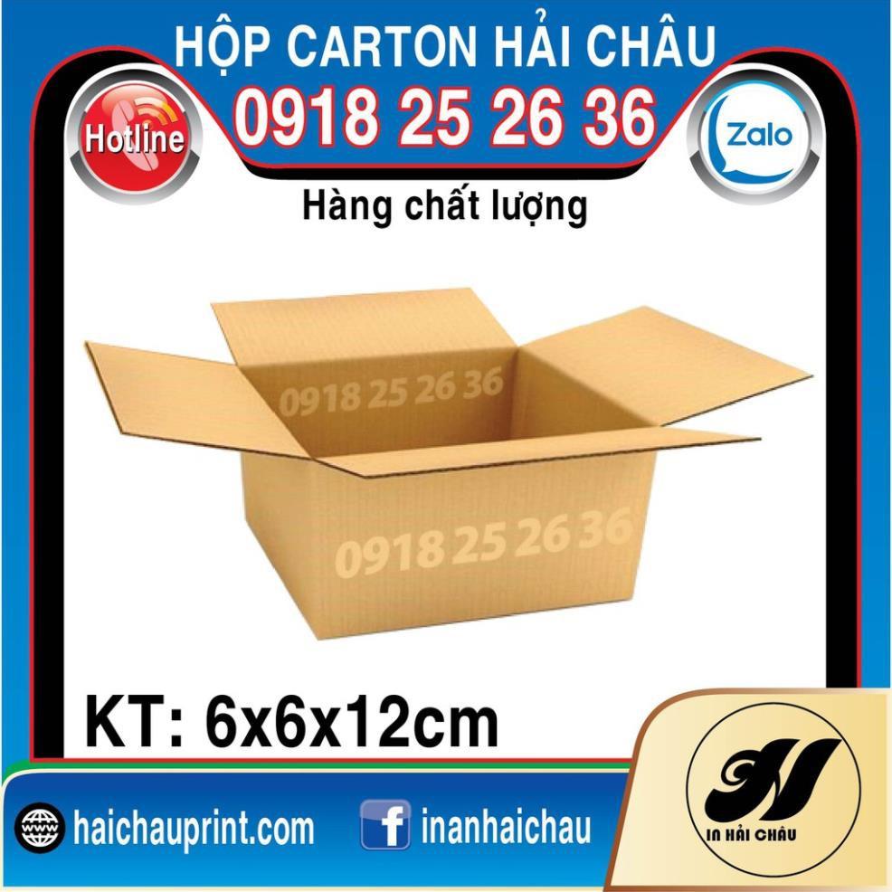 KT: 6x6x12cm, Hộp carton, Thùng carton, Hộp đóng hàng, Thùng đóng hàng, Hộp carton 3 lớp, Thùng carton 3 lớp