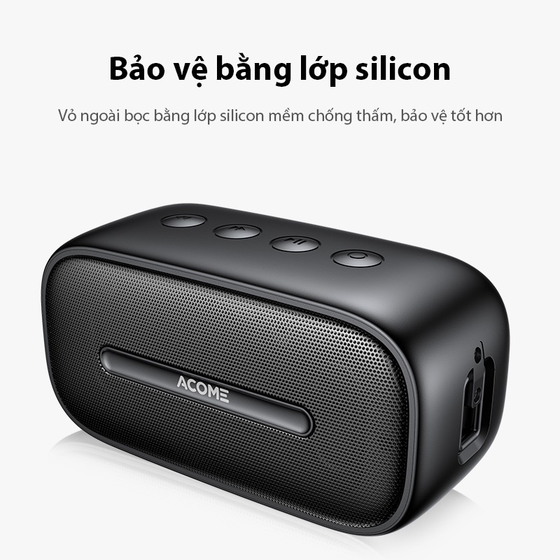 [ Chống Nước IPX7 ] Loa Bluetooth Mini ACOME, Công Suất 5W, Thiết Kế Nhỏ Gọn, Âm Thanh Chất Lượng Cao, Bass Cực Đã - Hàng Chính Hãng