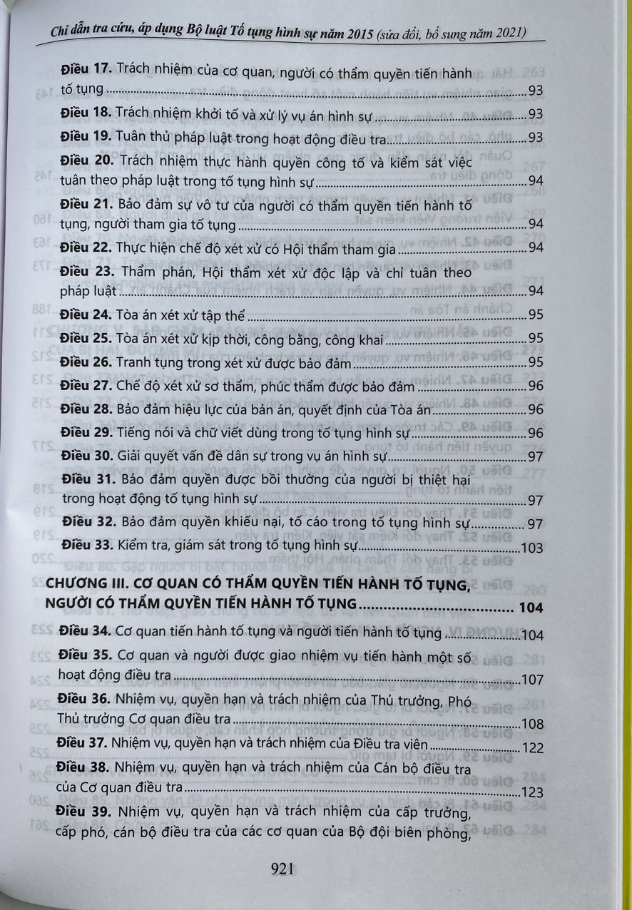 Chỉ dẫn tra cứu, áp dụng Bộ Luật Tố Tụng Hình Sự năm 2015