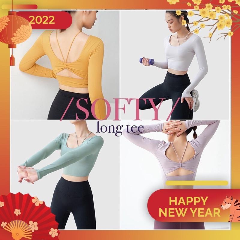 Áo Tập Thể Thao Softy Long Tee (dây bắt chèo vai và sau lưng, tay dài, chất liệu cao cấp, mềm mịn.)