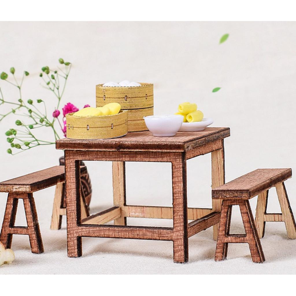 1/24 DIY Miniature Dollhouse Creative Teahouse with Furniture LED Lights Toy