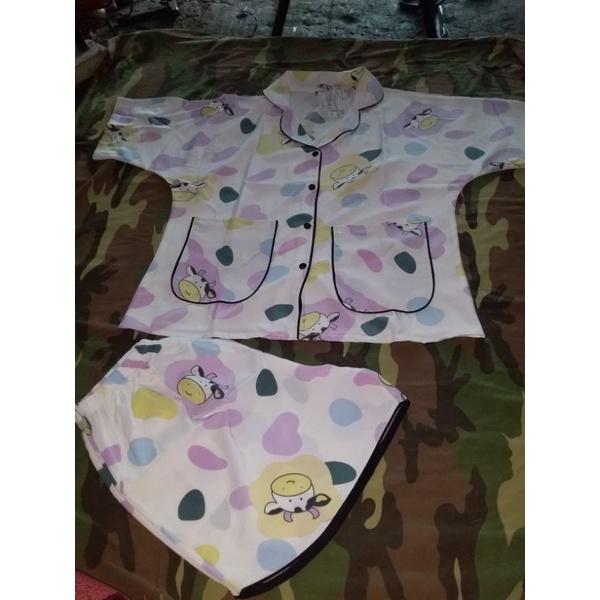 Lụa đùi 3 màu y hình, set đồ mặc nhà, pijama dễ thương