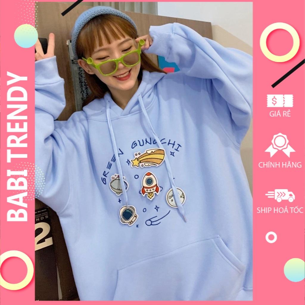 Áo hoodie nam nữ áo khoác vũ trụ unisex nỉ phong cách ovesize siêu đẹp Form Rộng – ST15 - babitrendy