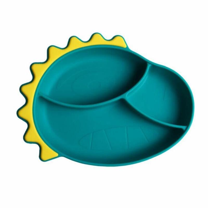 Khủng Long Silicone Bát Ăn Cho Bé Trẻ Em Bộ Đồ Ăn Kèm Thìa Cho Bé Ăn Tối Bé Tấm Bát