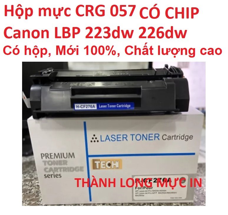 Hộp mực 057 có chip dành cho máy in Canon LBP 223dw 226dw MF453dw LBP228x  MF440  MF445dw MF449x Hàng chính hãng Alpha Cartridge