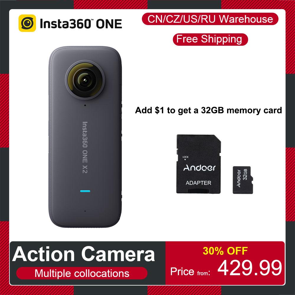 Insta360 One x2 Panoramic Action Camera LCD Touch Màn hình hỗ trợ chống thấm nước ổn định 360 Camera 360