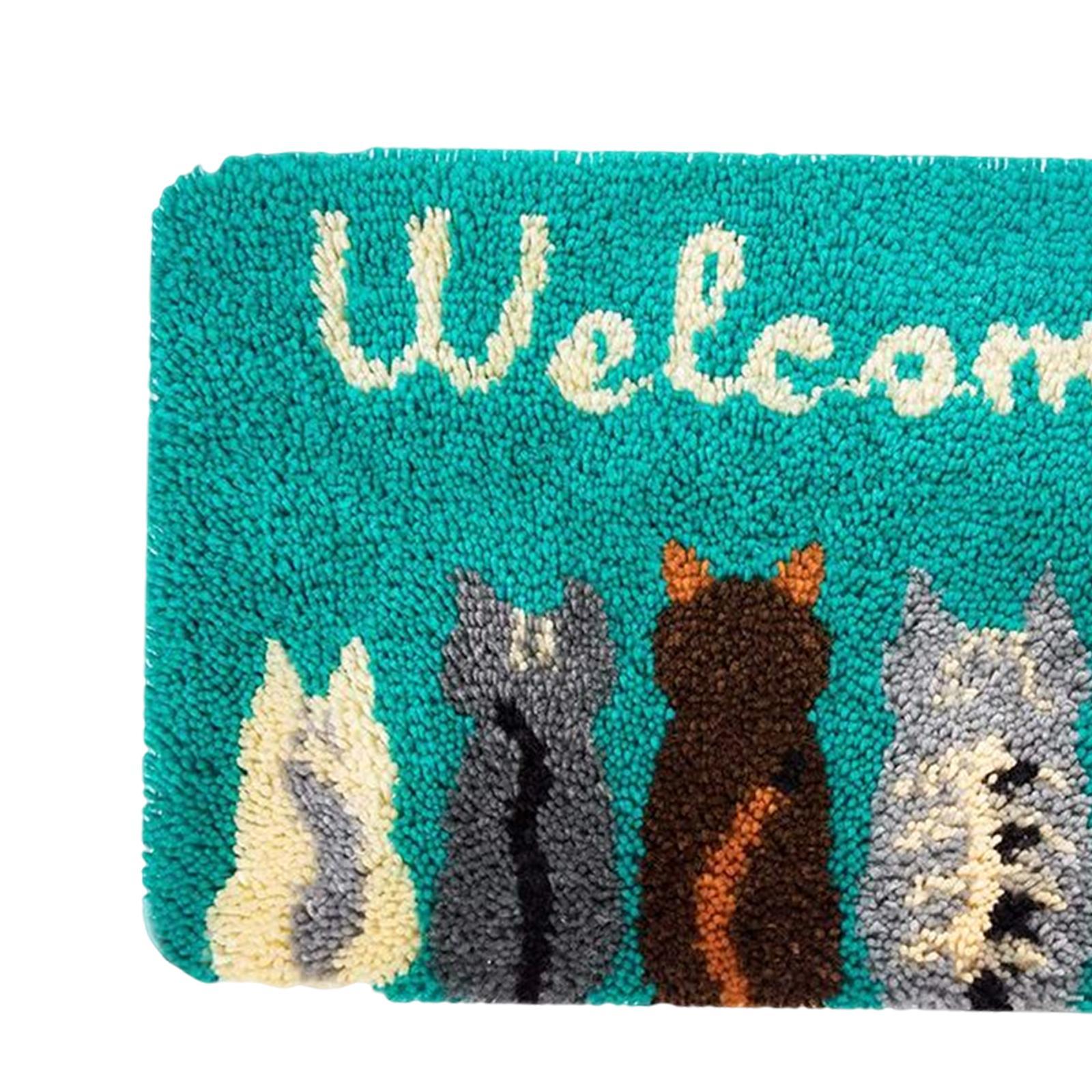 Cat Latch DIY Rug Making Kit Yarn Crocheting Carpet Making Kit Beginners