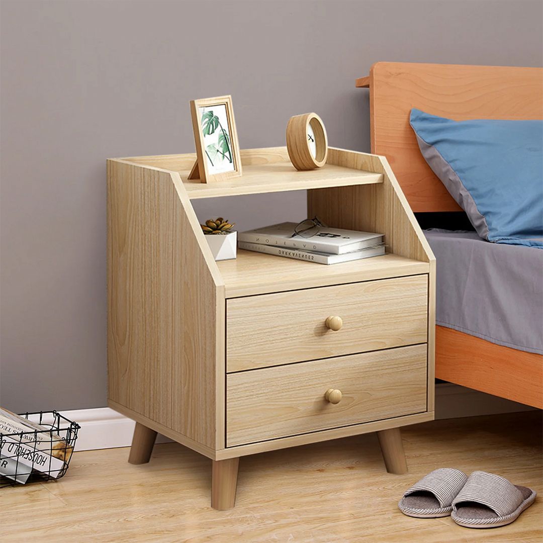 Kệ gỗ đầu giường hiện đại SMLIFE Northgate | Gỗ MDF dày 17mm chống ẩm | D40xR35xC55cm