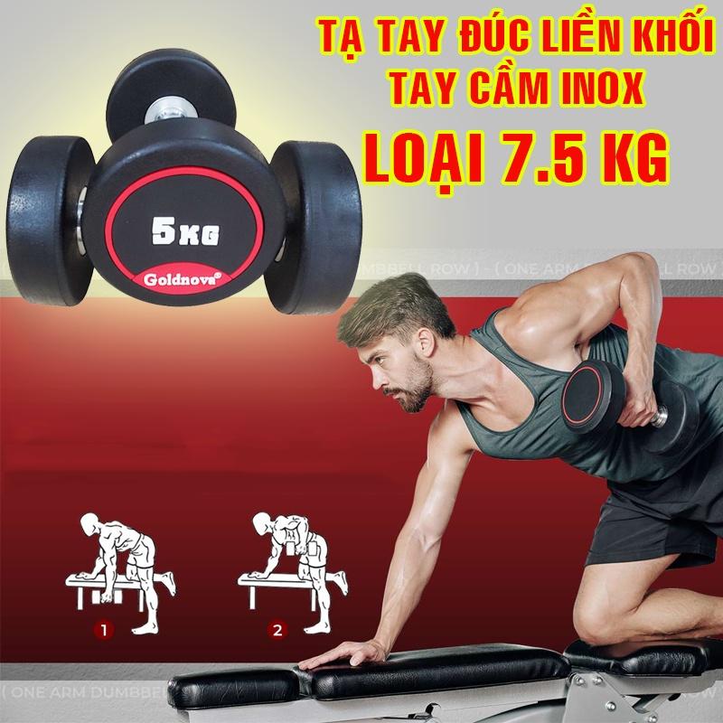 Tạ tay đúc liền Goldnova loại 7.5kg quả (Giá bán của 1 quả tạ)