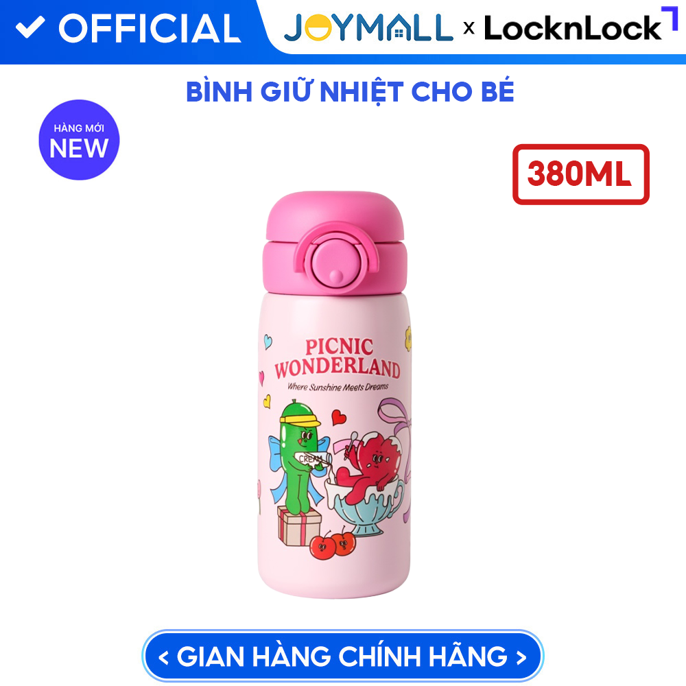 Bình giữ nhiệt LocknLock inox STS316L 380ml cho bé Balloon Friends School Fit Tumbler LHC3384 - Hàng Chính Hãng - JoyMall
