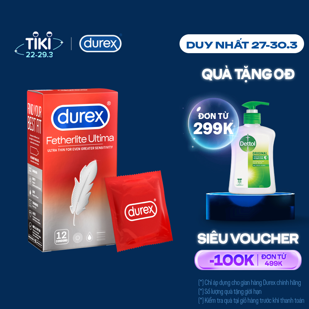 Bao cao su Durex Fetherlite Ultima Hộp 12 Bao