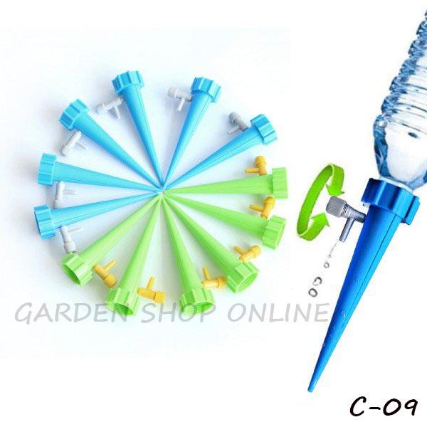 Combo 5 đầu tưới nhỏ giọt tự động gắn chai nhựa có điều chỉnh được lượng nước tiện dụng khi vắng nhà