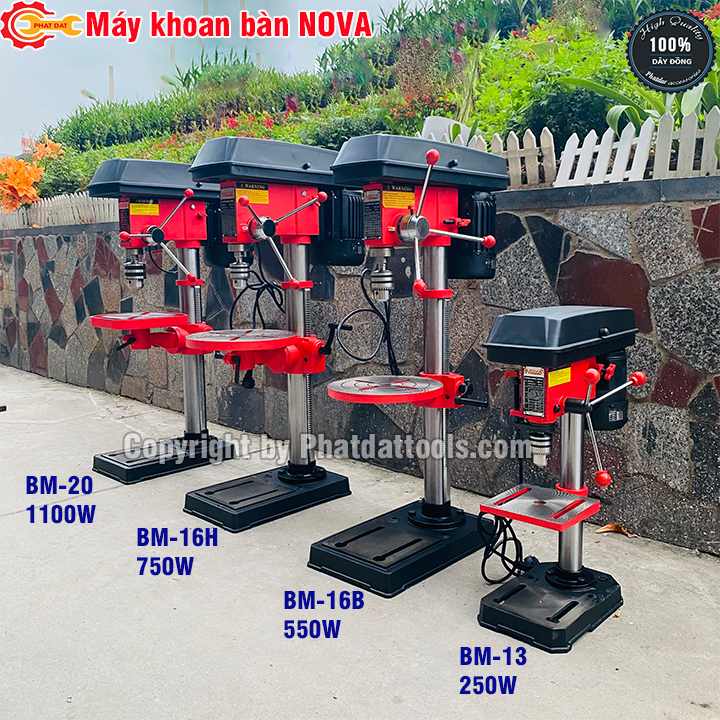 Máy khoan bàn BM-16B-Công suất 550W-Đầu kẹp 16mm-Bảo hành 6 tháng