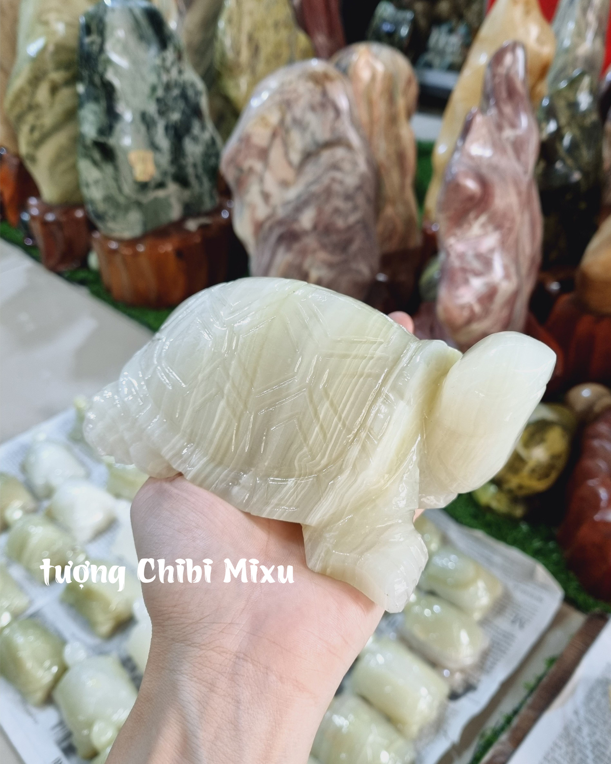 Cụ Rùa bằng đá Pakistan size 15cm