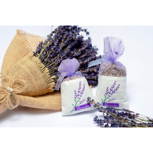 Túi thơm hoa oải hương Lavender nhập khẩu Pháp treo phòng, treo xe ô tô mùi thơm nhẹ nhàng, giảm stress