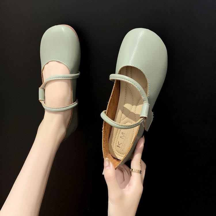 Giày búp bê mũi tròn dễ thương cho nữ