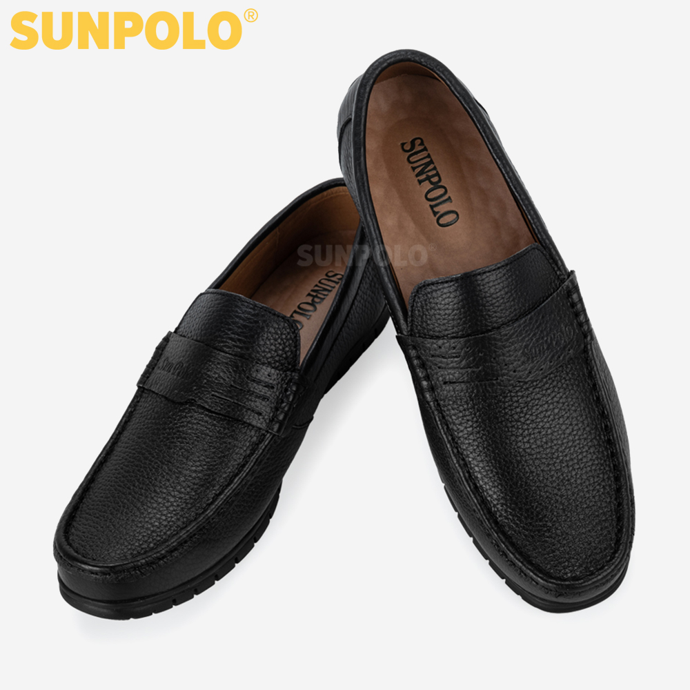 Giày Mọi Nam, Giày Nam Da Bò SUNPOLO SU2511