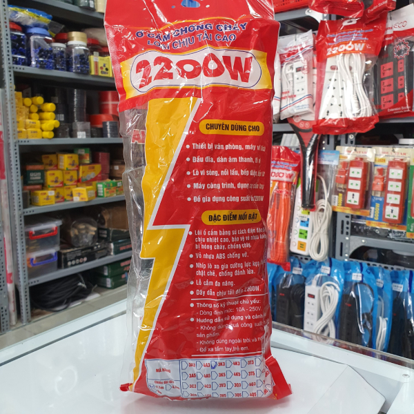 Ổ cắm điện lõi sứ chống cháy chịu tải 2200W 3K Sopoka