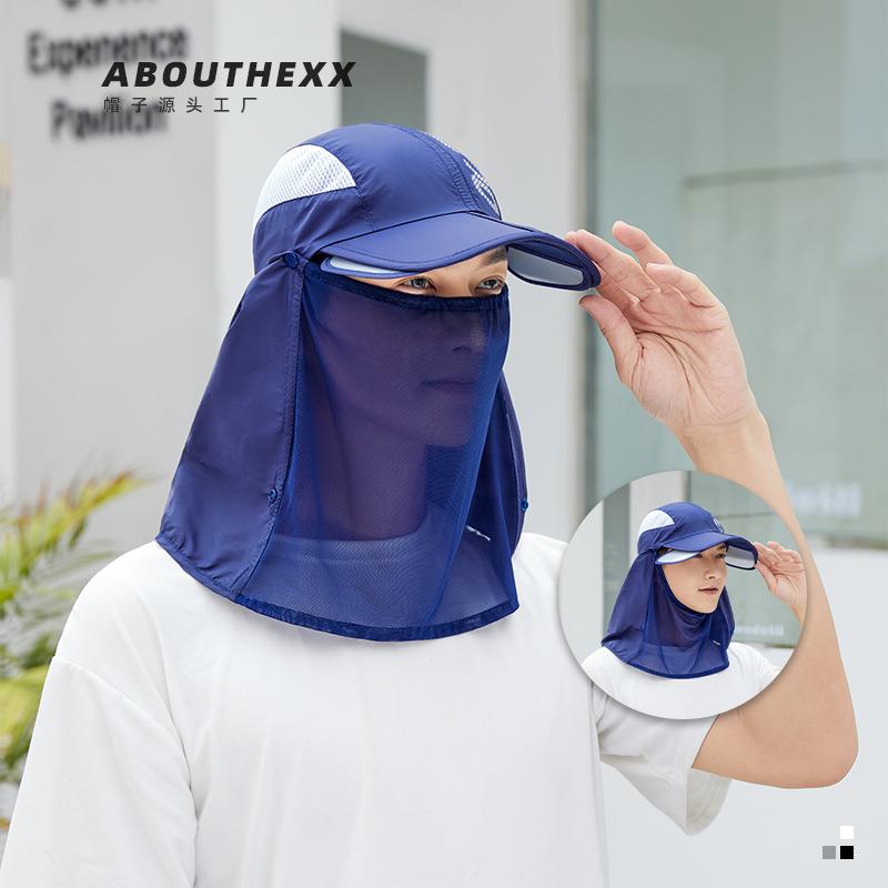 Phong cách mới nhất mũ chống nắng của phụ nữ mũ bóng chày tấm màn bảo vệ mặt mũ chống nắng đi xe ngoài trời tấm che nắng chống tia cực tím đạt đỉnh nắp