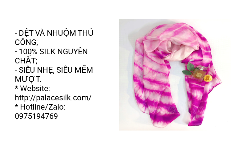 Khăn Lụa Tơ Tằm Palacesilk màu hồng #mềm mượt#nhẹ#thoáng, 100% silk, kích thước 90*90cm