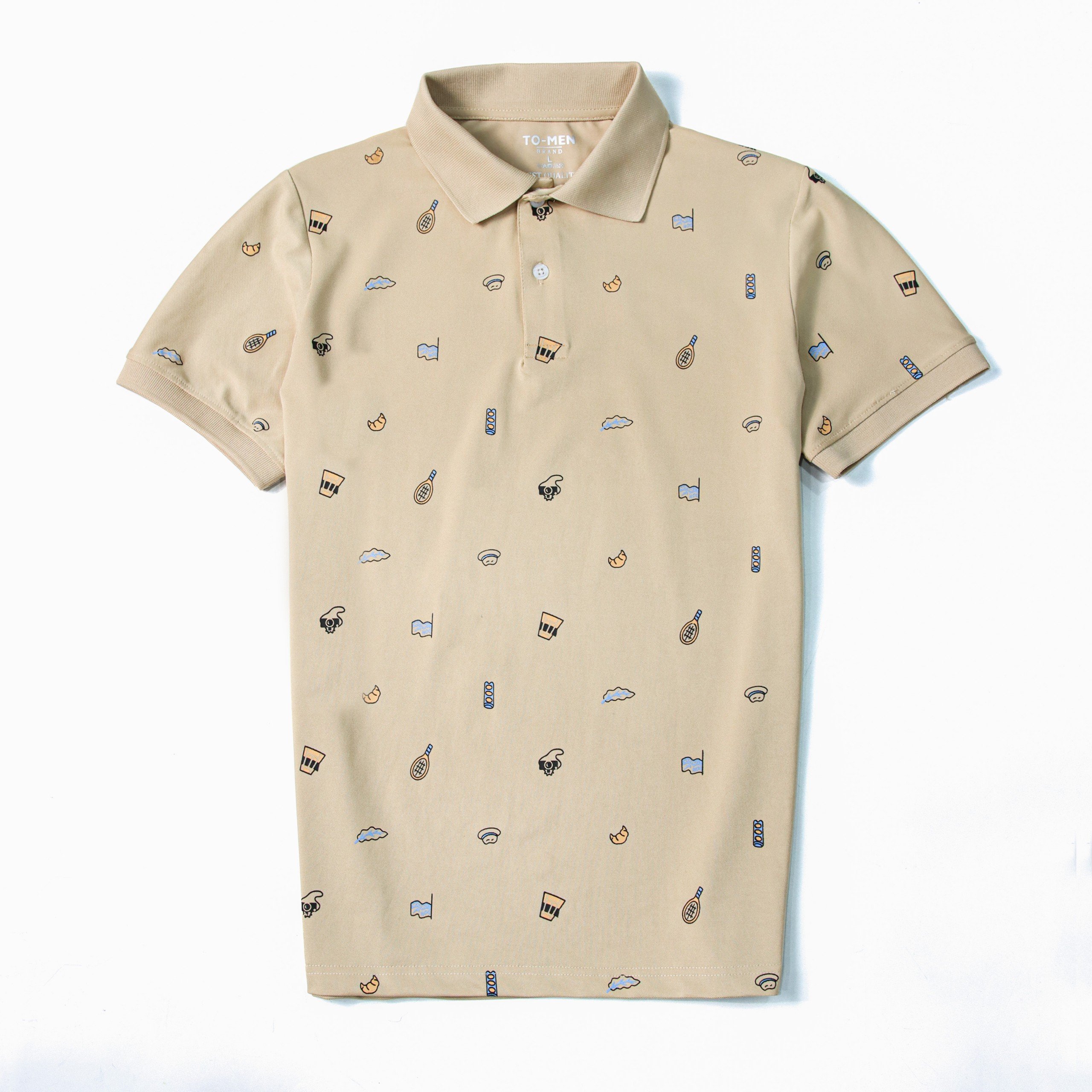 Áo thun polo nam, áo thun nam tay ngắn cổ bẻ họa tiết vải poly cá sấu co giãn 4 chiều