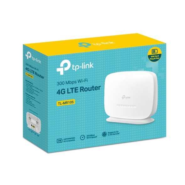 Bộ Phát Wifi Di Động TP-Link TL-MR105 4G LTE Tốc Độ 300Mbps - Hàng Chính Hãng