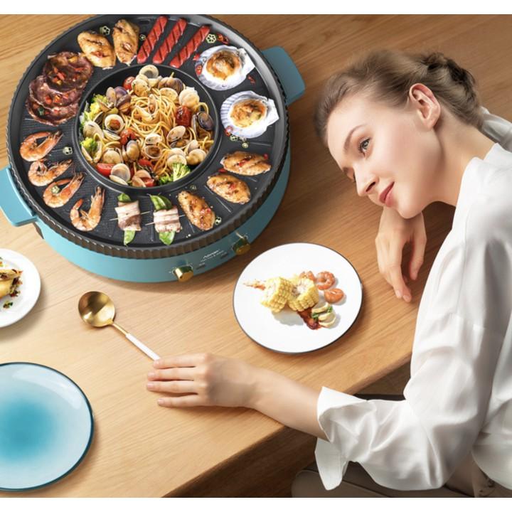 Bếp Lẩu và Nướng điện Shabu Shabu phân tách 2 nguồn điện độc lập - AsiaMart