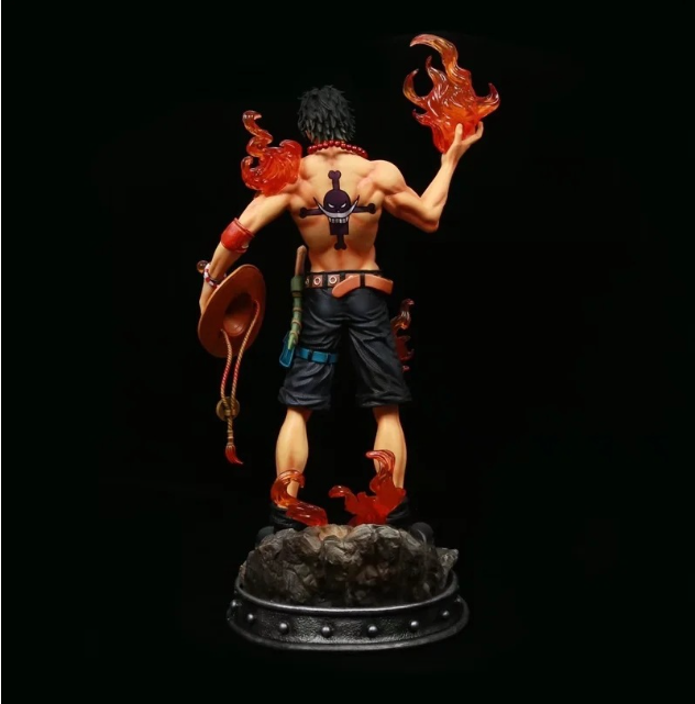 Mô hình nhân vật Ace hỏa quyền đứng Led 32cm - Anime one piece
