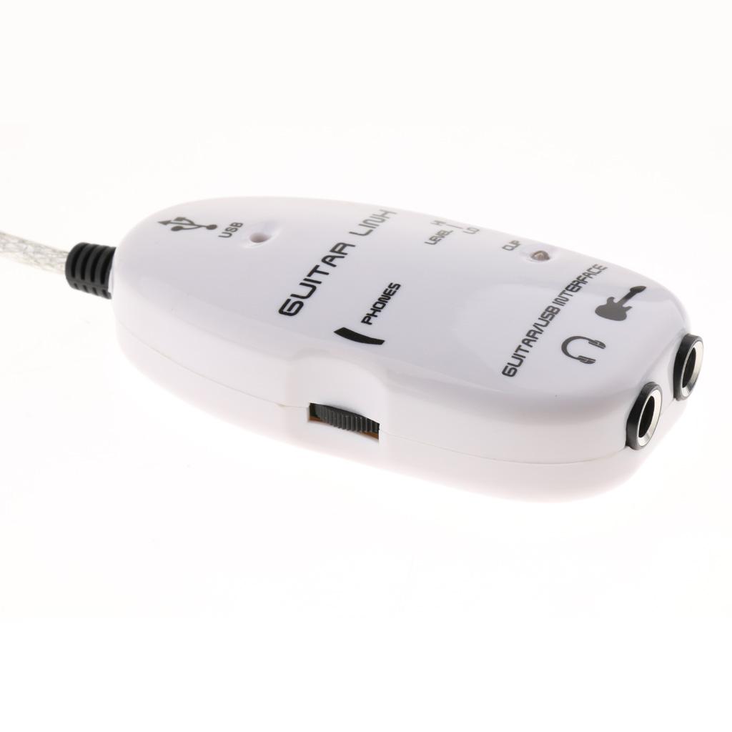 Interface Link to USB Audio Cable for Notebook PC, Recording, White
