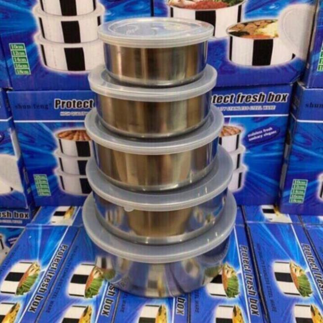 BỘ 5 BÁT INOX ĐỰNG THỨC ĂN cl123 678