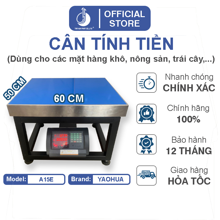 Cân Điện Tử Tính Tiền A15E-50X60CM
