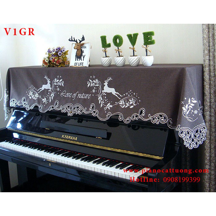 Khăn Phủ Bảo Vệ Và Trang Trí Nóc Đàn Piano V1S