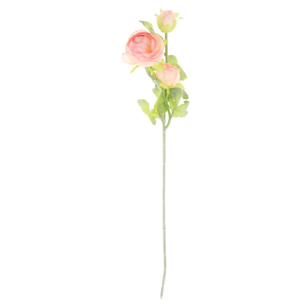 3-head Artificial Silk Flower Victoria Rose Wedding Bouquet DIY Decor