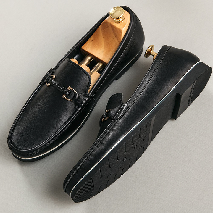 Giày Lười Nam Boat Loafers Shoes Handmade GL33- Da Nappa Cao Cấp