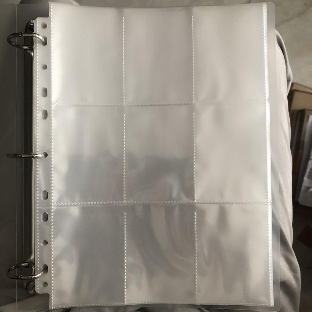 10-30 trang Sheet 9 đựng card, thẻ ảnh, sheet cho binder 9 ô