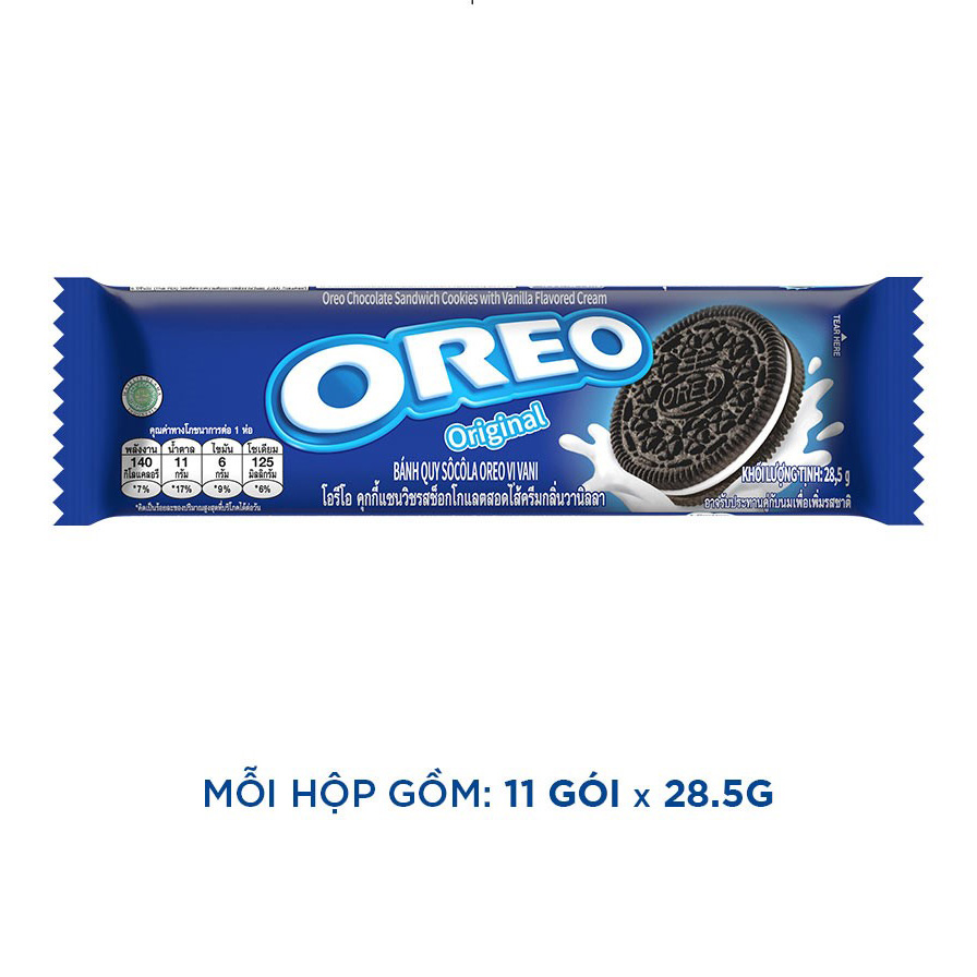 Combo 2 hộp Bánh quy OREO vị vani, hộp 313g